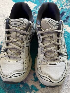Kayano 14 ASICS Men's Running Sneakers in Light Gray with Black Accents